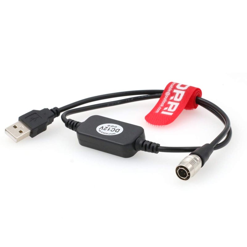 DRRI Regulated 12v 4pin Male Hirose to USB Power Cable for Zoom F4/F8 Sound Devices 68, MacBook air M1 - Image 2